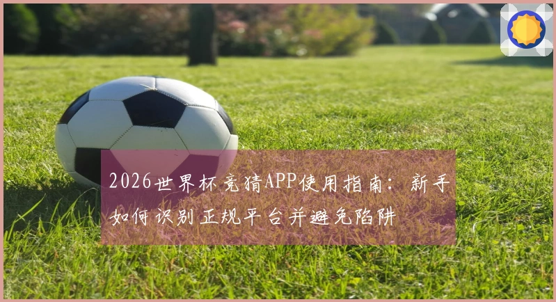 2026世界杯竞猜APP使用指南：新手如何识别正规平台并避免陷阱