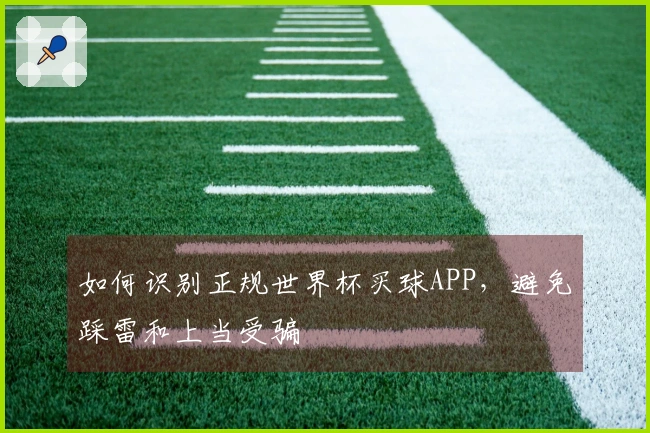 如何识别正规世界杯买球APP，避免踩雷和上当受骗